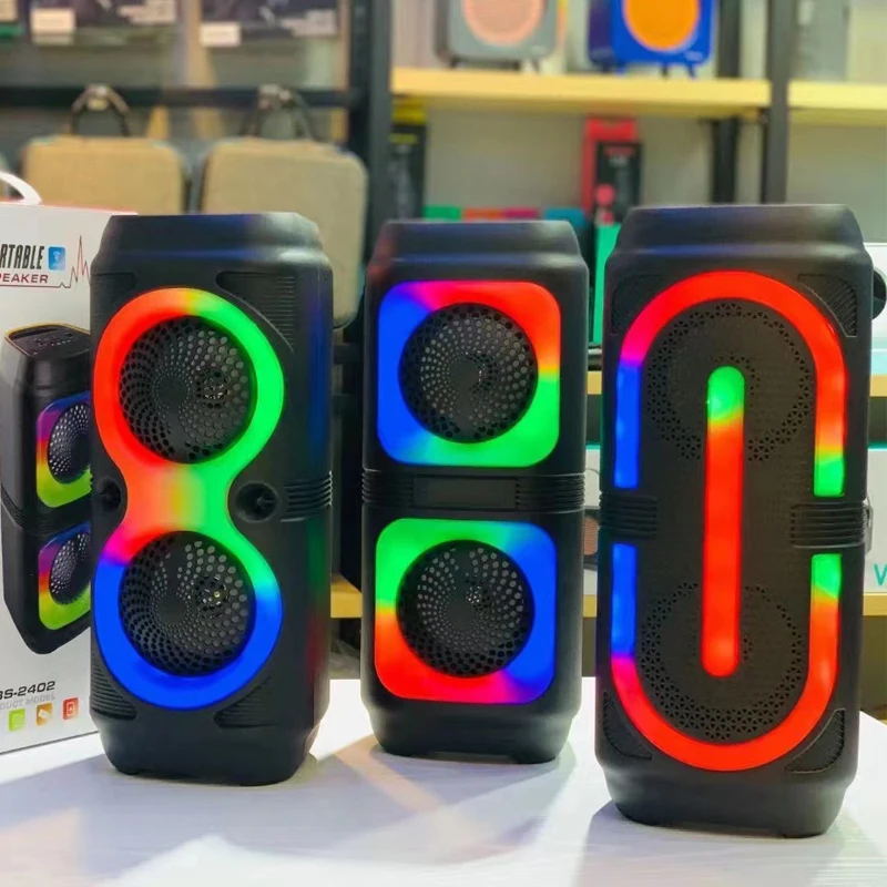 2IN1 ENCEINTE haut-parleur Bluetooth musique et chargeur sans fil lampe  pour téléphone intelligente RGB LED