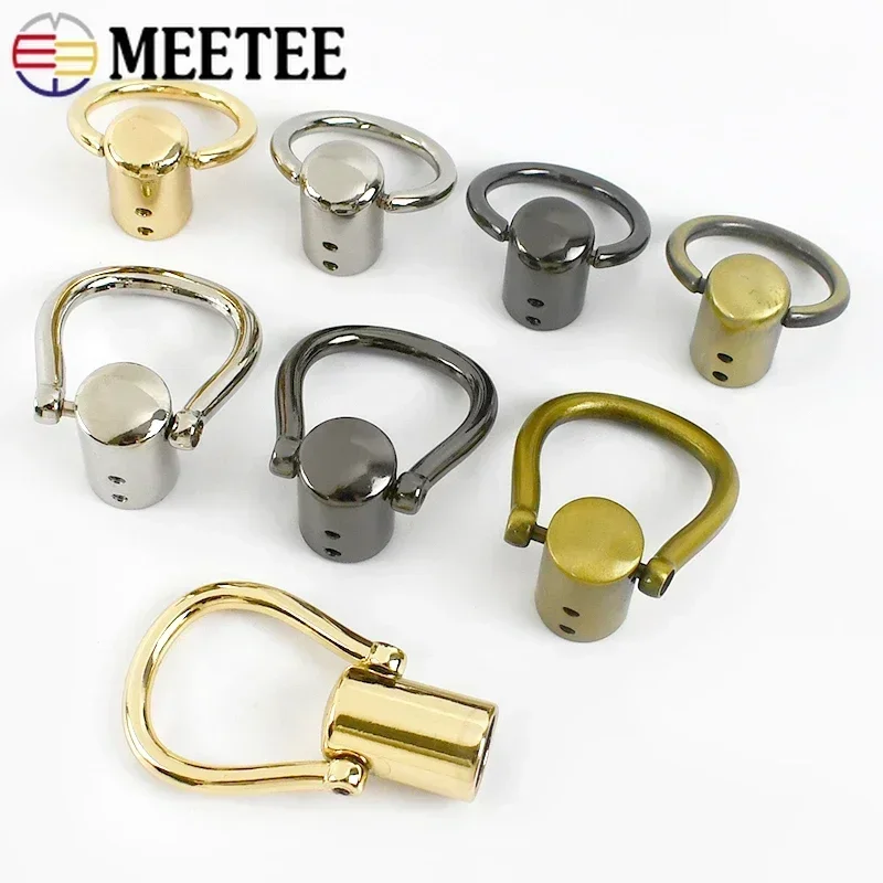 5/10/20Pcs Metal O Ring Buckles Keychain Tassel Pendant Stopper