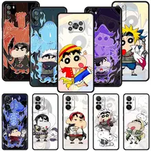 

Soft Phone Case for Xiaomi Redmi Note 9S 11 9 8Pro 9C NFC K40 8T 9T 10 Black Cover 9A 7 7A Funda Sac Crayon Shin Chan