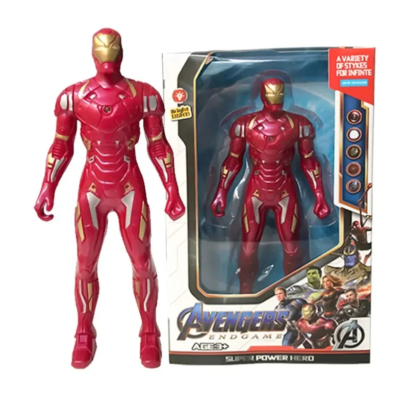 17 Cm Children Toys Marvel Anime Figures Spiderman Hulk Action Figure Iron Man Cartoon Kids Toy Christmas Gift Glow Doll Hobbies - 3