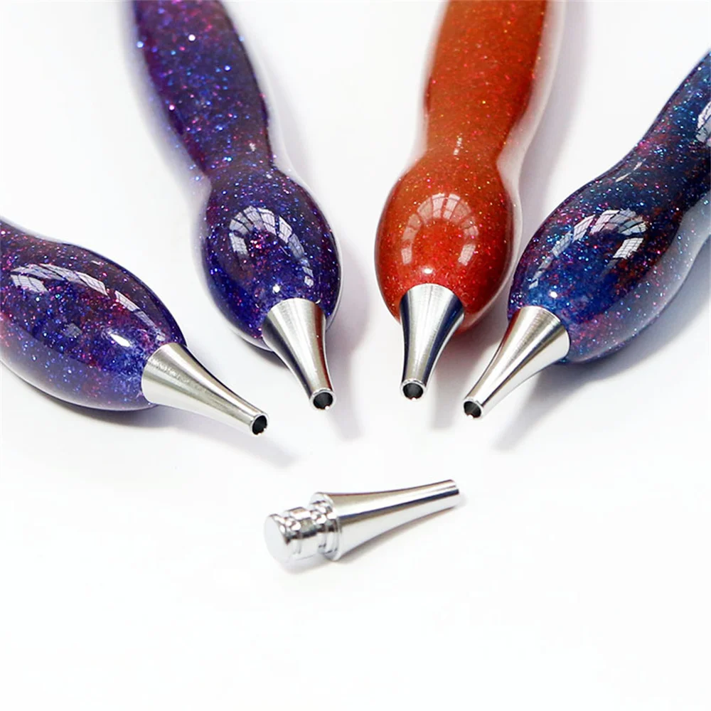 5D DIY Resin Diamond Painting Pen With Alloy Replace Pen Head Point Drill Pens Cross Stitch Embroidery Craft Nail Tool Set