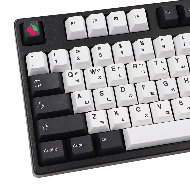 Teclas Gmk Preto Branco Russo Coreano Keycaps Cereja Perfil Pbt Tintura Sublimação Teclado Mecânico para mx Switch 137 - Imagem 5