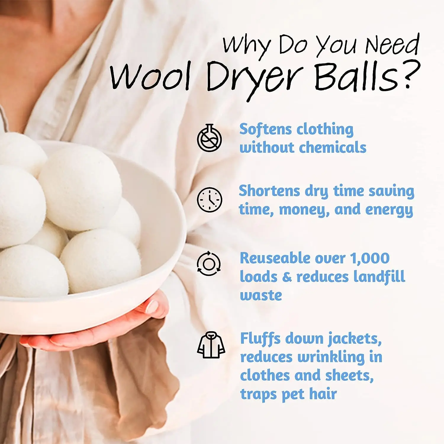 Reusable Wool Dryer Balls Fleece Dry Kit Ball Fabric Softener dryer sheets Laundry Washing Machine Accessories Home Washing 6PCS