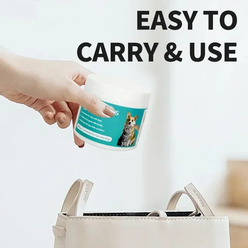Eye Wipes Tartar Removal Pet Grooming Wet Tissue Clean Care Eye Tear Stain Remover Cats Dogs Pet Cleaning Supplies Eliminator