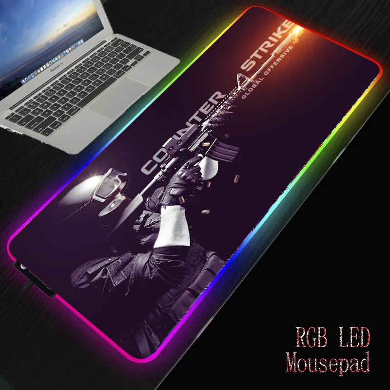 Large Gaming RGB Mouse Pad Lockedge Game Mouse Mat for Laptop Keyboard