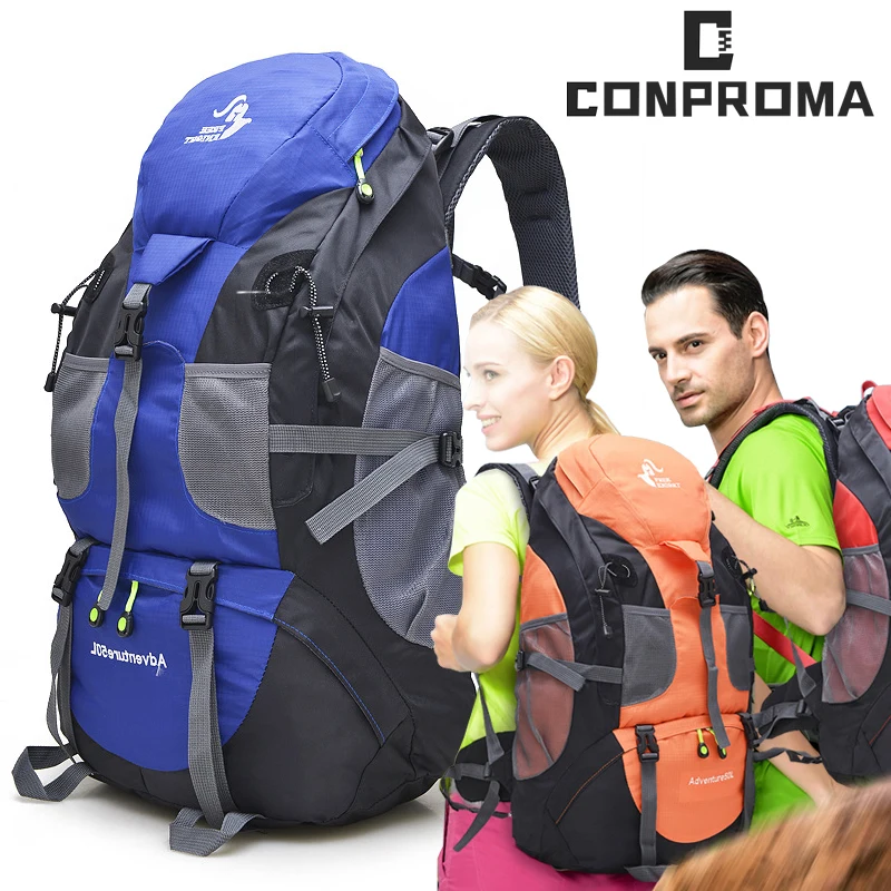 

50L Outdoor Backpack Camping Climbing Bag Waterproof Mountaineering Hiking Backpacks Sport Bag Climbing Rucksack Traveling Bag