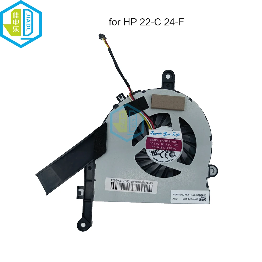 Ventiladores do Radiador de Refrigeração da Cpu do Caderno para hp Pavilion 22-c 24-f 22-c0063w Refrigerador do Computador Ventilador 0.8a 1.5a L15723001 Bazb0917r5u P002