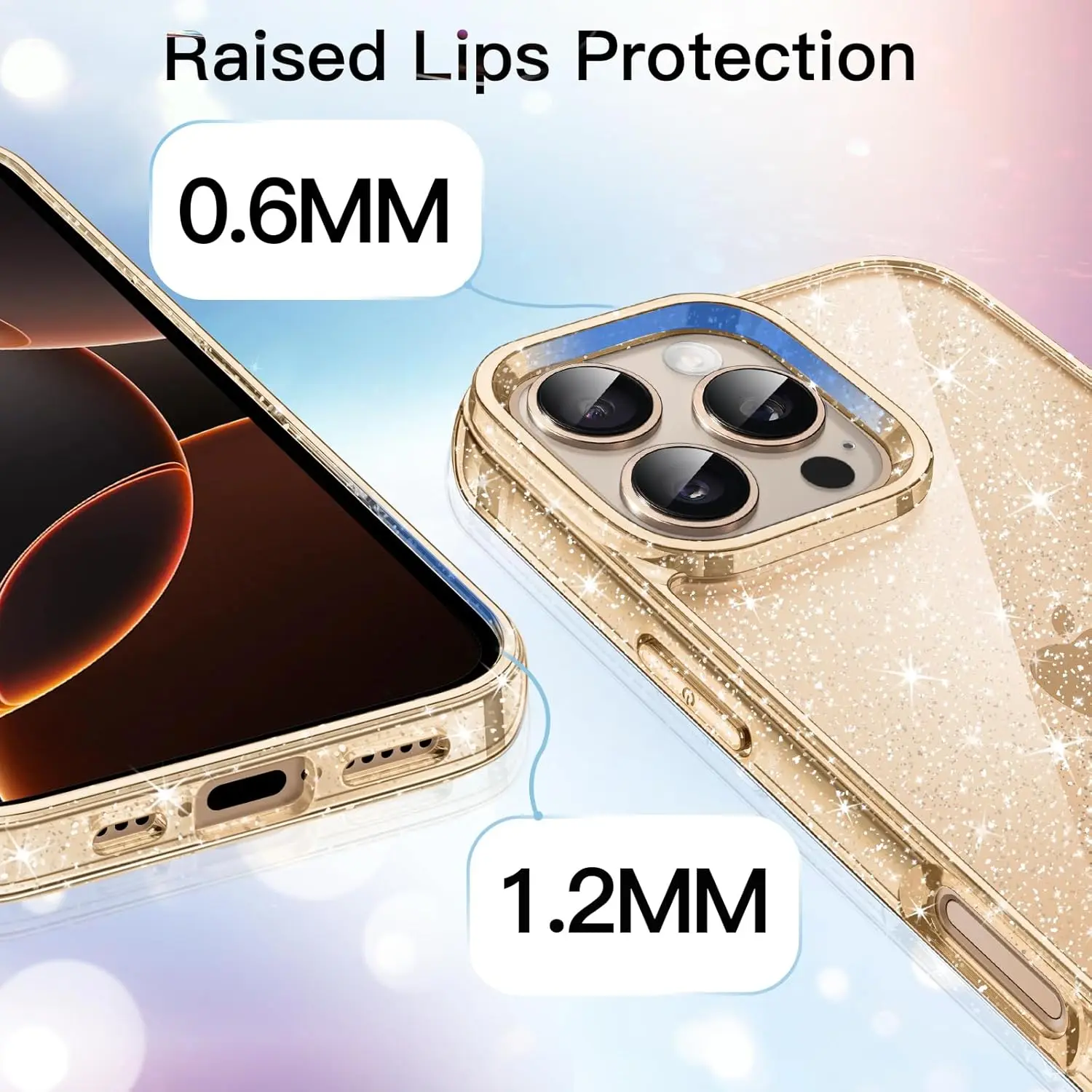 Gold Glitter Phone Case - Chic Protective Cover