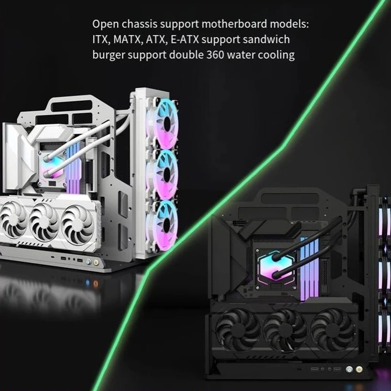 Socooler-PC用の水冷ラック,アルミニウム金属製のコンピューター
