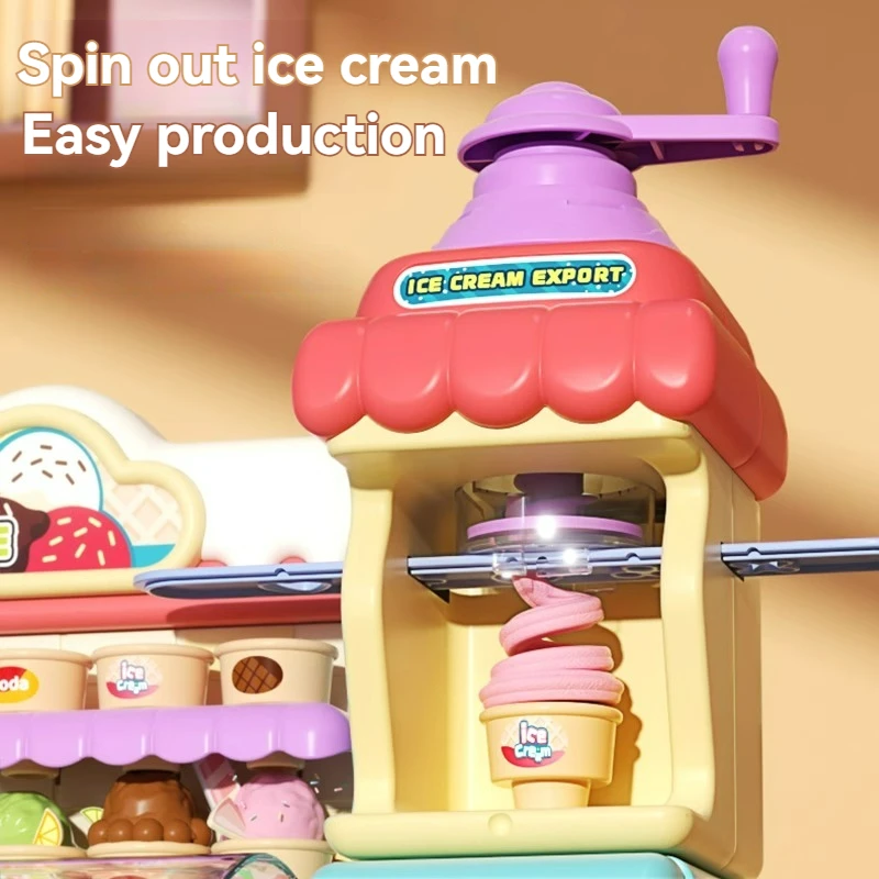 Ice Cream Machine Toy Car Favorite Of Girls Ice Cream Production Scenarios Series Children Toys Birthday Christmas Gift For Kids 2