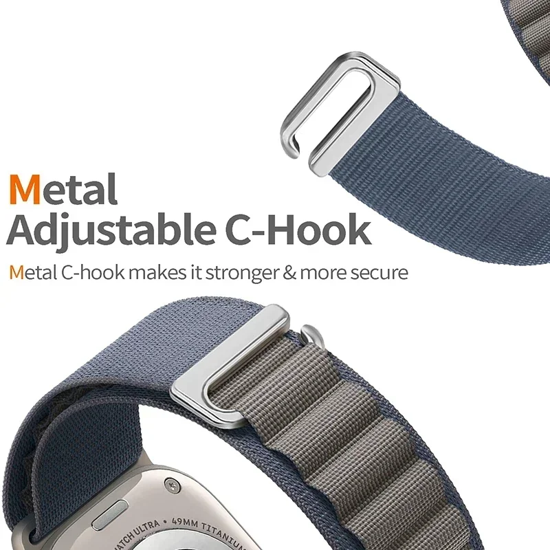 Alpine Loop Nylon Band for Apple Watch - Soft and Versatile Bracelet Strap