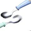 Baby Gadgets Tableware Set Children Utensil Stainless Steel Toddler Dinnerware Cutlery Cartoon Infant Food Feeding Spoon Fork 3