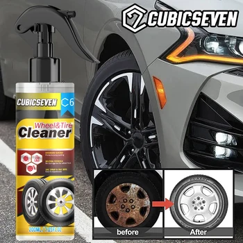 Cubicseven 휠 허브 클리너, 금속 녹 먼지 제거 스프레이, 자동차 휠 허브 스크래치 수리, 자동차 연마 청소 키트, 200ML