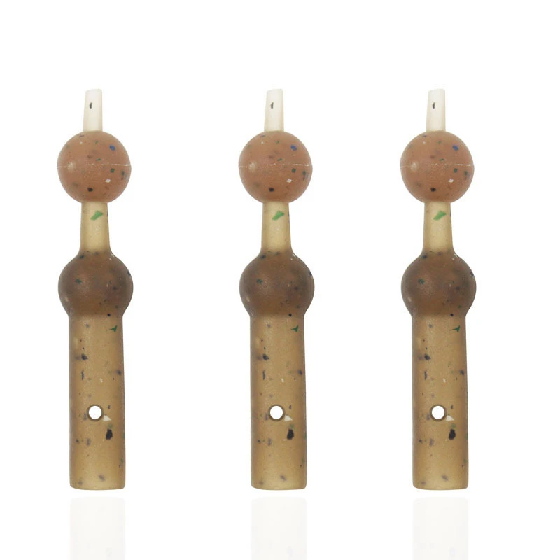 

500 шт., резиновые трубки для ловли карпа, с бусинами