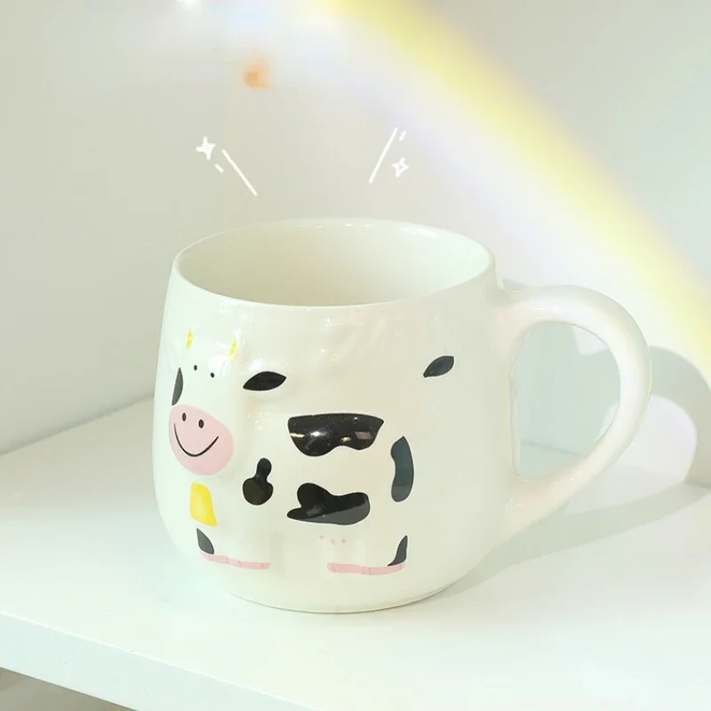 Cute Animal Horse Deer Print Mugs Creative Drink Coffee Milk Cups Kawaii  Kids Animal Theme Party