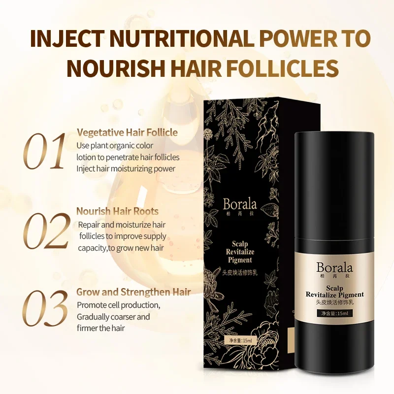 Borala Tattoo Hairline Pigment for Beauty Health Hair Growth Paint Hair Scalp Treatment Anti Loss Products Semi Permanent Tattoo