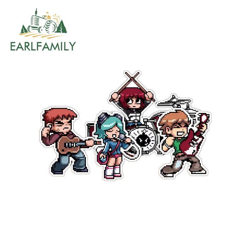 

EARLFAMILY 13 см x 8,4 см для воспроизведения музыки, Скотт Пилигрим, автомобильная наклейка, красивые автомобильные товары, наклейка для ноутбука, Приклеивание, забавная графика с царапинами
