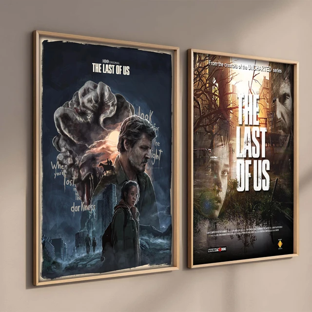 Custom Canvas Wall Decor Joel Ellie Poster The Last Of Us Wallpaper Black  And White Wall Sticker Mural Bedroom Decoration #0577# - AliExpress