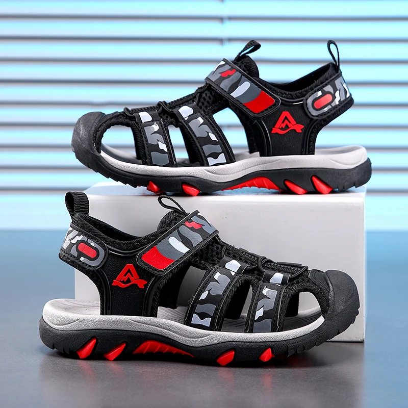 Summer Children Shoes Boy Sandals Luxury Leather Kids Beach Casual Sneaker Breathable Quick Dry Sports Shoes Sandals for Boy