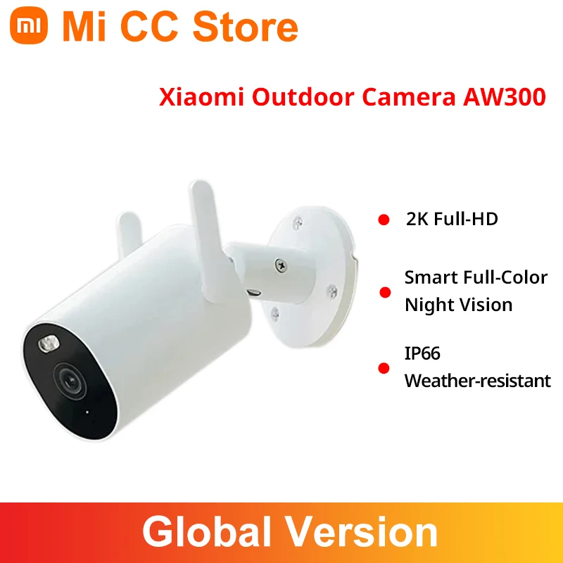 

Глобальная версия Xiaomi наружная камера AW300 IP66, устойчивая к атмосферным воздействиям 2K Full-HD, умная полноцветная камера ночного видения, настройка зоны фокусировки