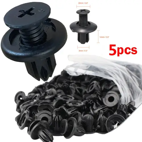 5/100pcs 8mm Plastic Rivets Fasteners Screw Car Bumper Fender Black Rivet Car Fastener Clips for Toyota Focus Kia Nissan Yamaha - Image 10