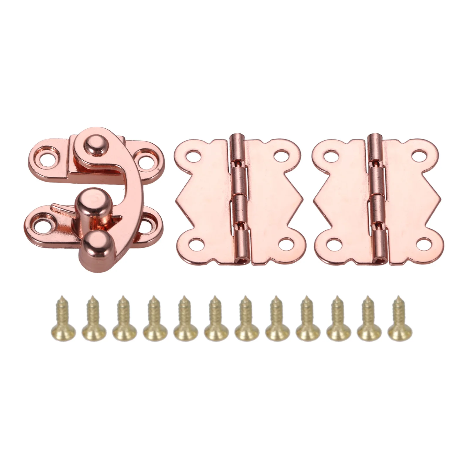 1 Set Door Hinges Drawer Decorate Hinge Box Buckle Hasp Latch