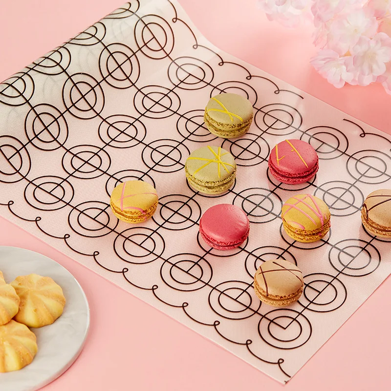 Silicone Macaron Amaretto Pasticceria Biscotto Forno Bakeware Stampo Grande 65 Cavità Stampo Mat Strumenti Di Cottura Per Teglie Da Forno Pasta Fonden
