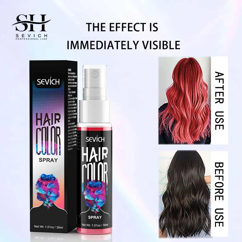 Sevich 8 Colors Hair Color Spray One-Time Hair Color Instant Salon Care Styling Product For Men and Women