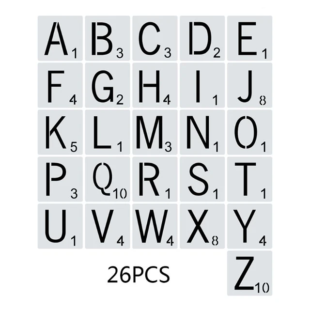 26 pz/set lettere dell'alfabeto stencil modello di disegno pittura fai da  te Scrapbooking Stamping