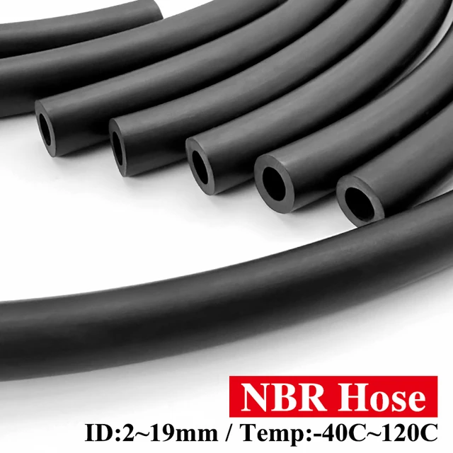 สายยางน้ำมัน 3M สีดำ NBR ขนาด 2/3/4/5/6/7/8/9/10 มม. ทนความร้อนและน้ำมัน ยืดหยุ่น ทนทานต่อการเสื่อมสภาพ ป้องกันการสึกหรอ 1