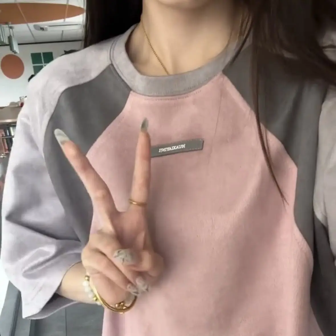 

Japanese chic retro high end Harajuku BF style short sleeved T shirt women summer new loose contrasting white top T shirt y2k