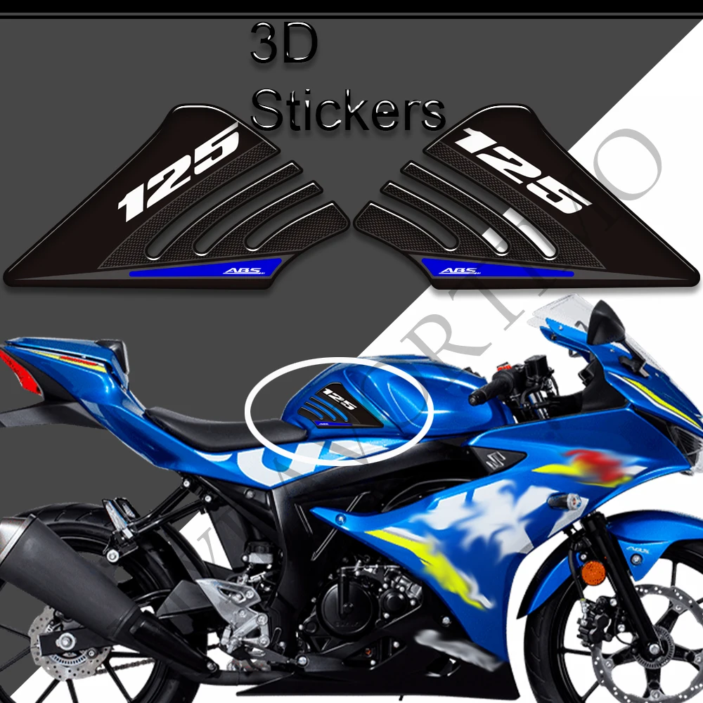 Motorcycle For Suzuki GSXR GSX-R 125 GSXR125 GSX R125 GSX-R125 Tank Protector Pad Grips Gas Fuel Oil Kit Knee