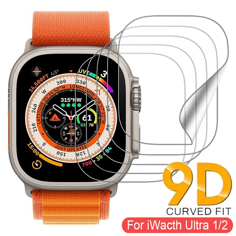 

3D Curved Hydrogel Films For Apple Watch iWatch Ultra Anti Scratch Soft Screen Protector Cover Not Glass For iWatch Ultra 2