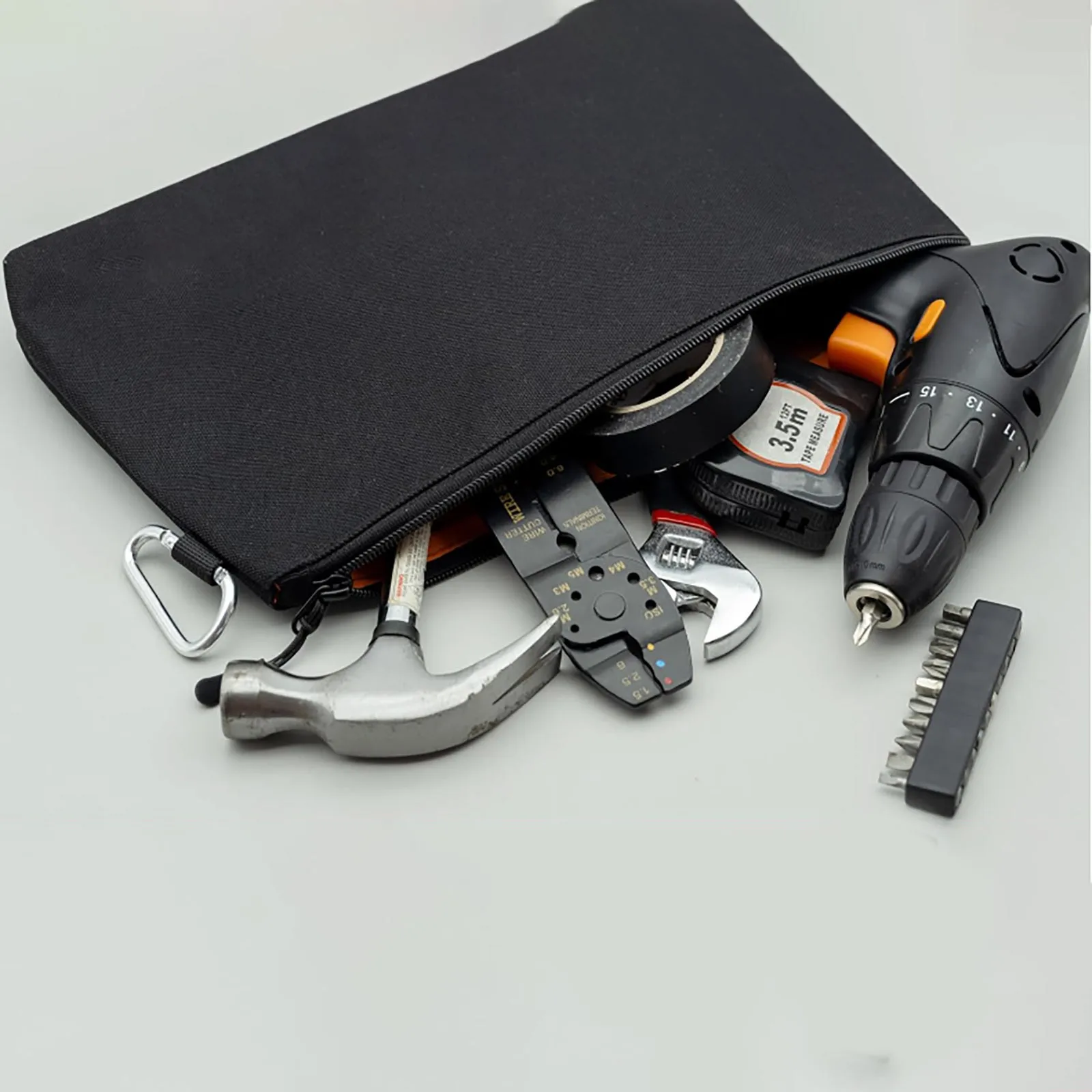 Tool Bag Zipper Pouch Premium Tool Pouch Utility Multipurpose Storage Organizer Pouches With Kneading Mat No Print