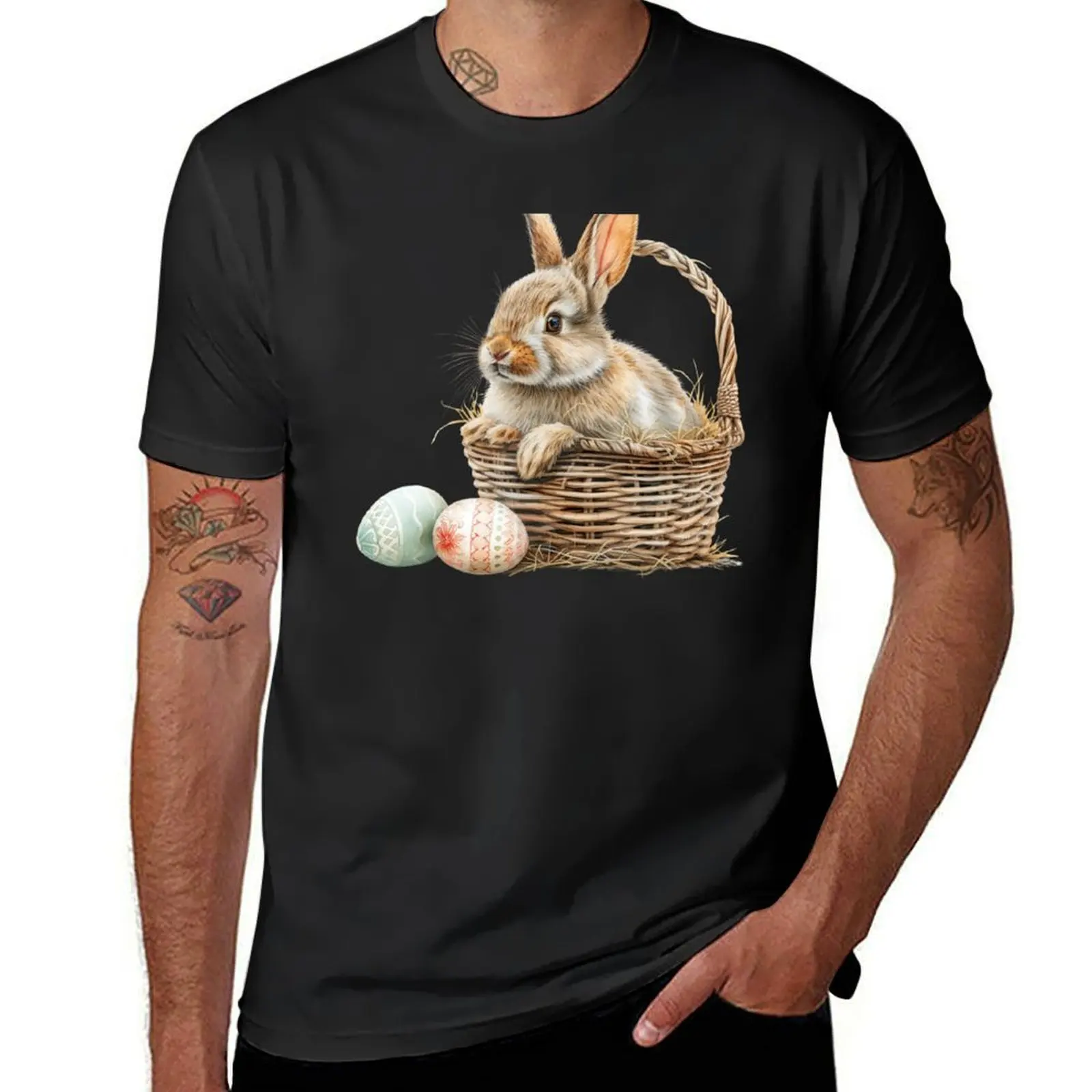 

Bunny Easter Egg Hunt Watercolor T-shirt Collection 02 T-Shirt customizeds customs anime clothes tops mens graphic t-shirts