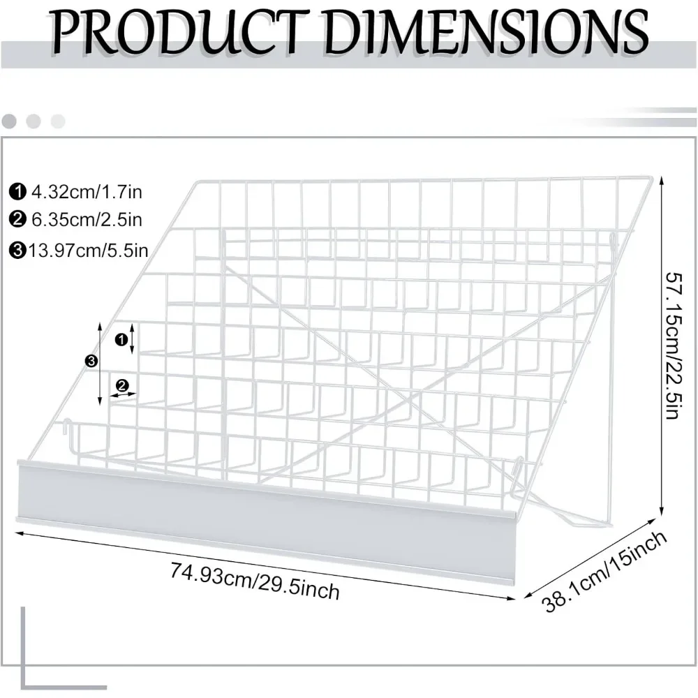6 Tier Wire Countertop Rack Comic Book Rack Wide Tabletop Display Magazine for Book Brochure Literature Greeting Card Shelf 5