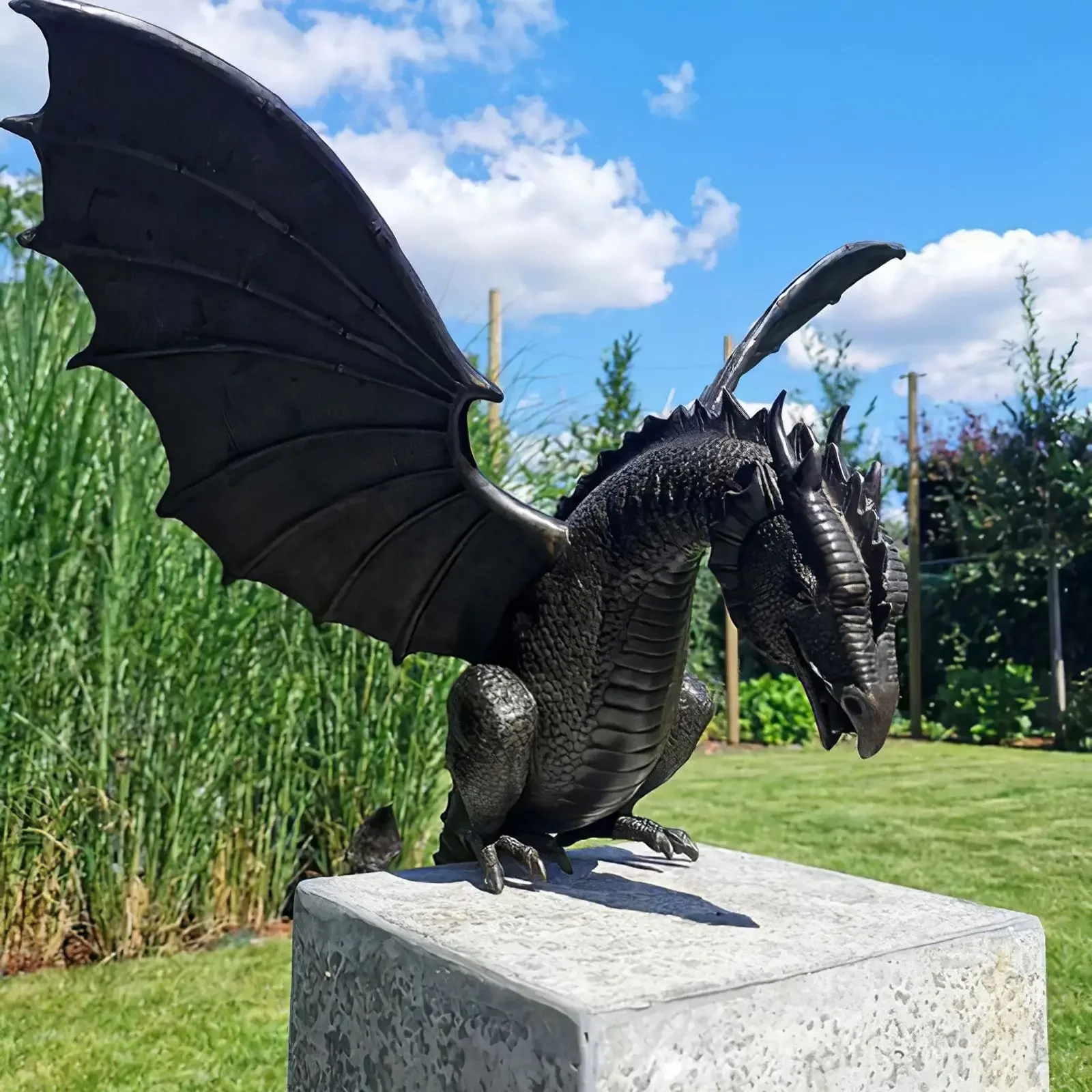 Solid Bronze Water Feature , Gothic Garden Garden Statue Resin Sculpture for Home Outdoor Decoration Statue/Fountain Dragon Cast
