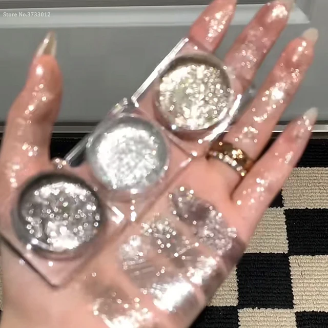 Gel Texture Metallic Eyeshadow Palette Diamond Smoky Monochrome Glitter Body Highlighter Powder Cream Brighten Shiny Eyes Makeup
