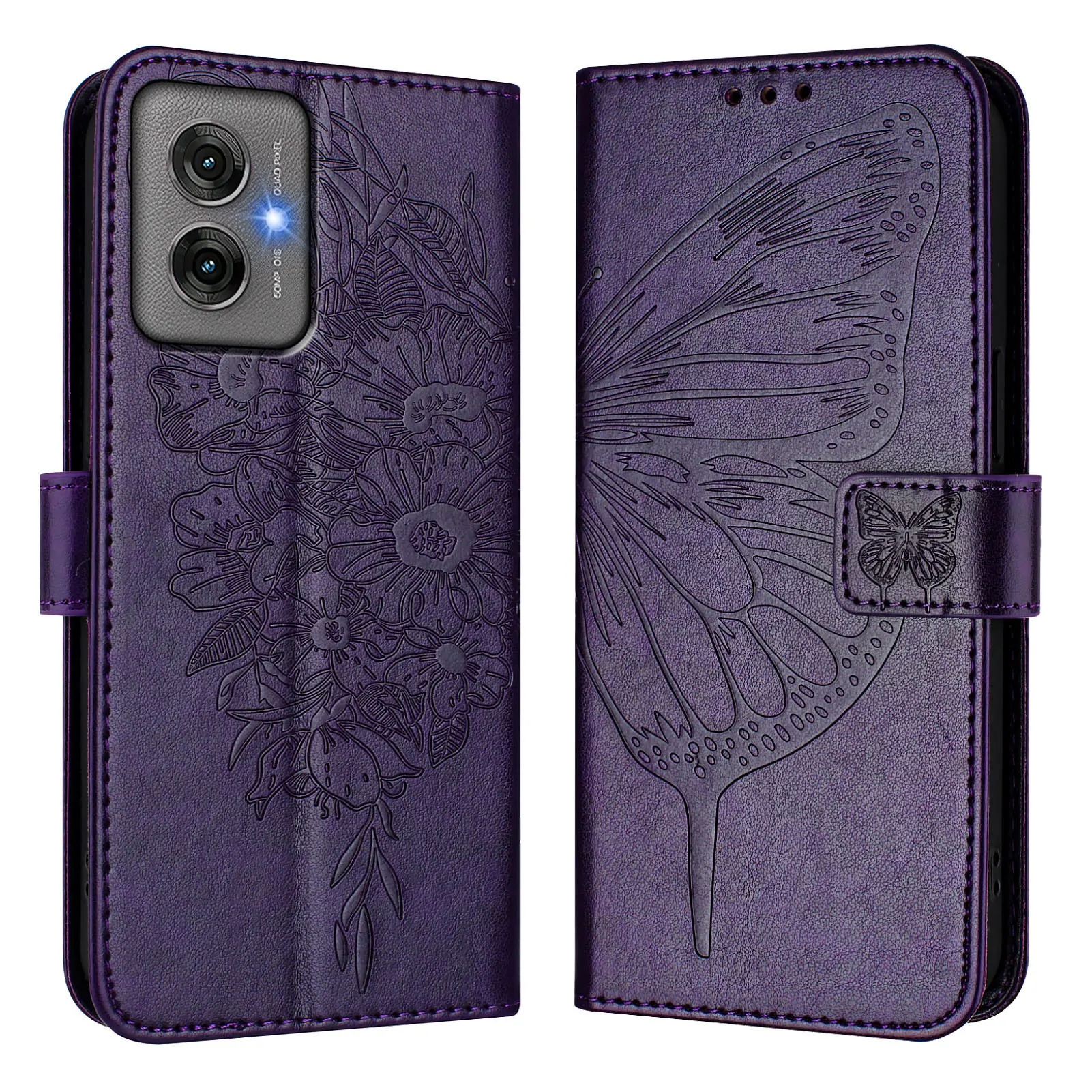 Leather Wallet Flip Case with Card Slots and Stand - Premium Quality Cover