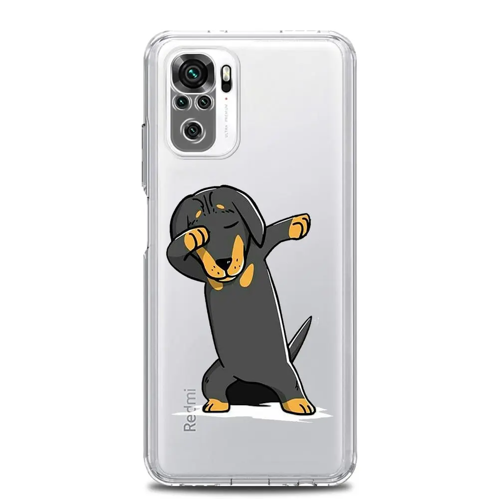 Clear Dachshund Sausage Dog Design Phone Case