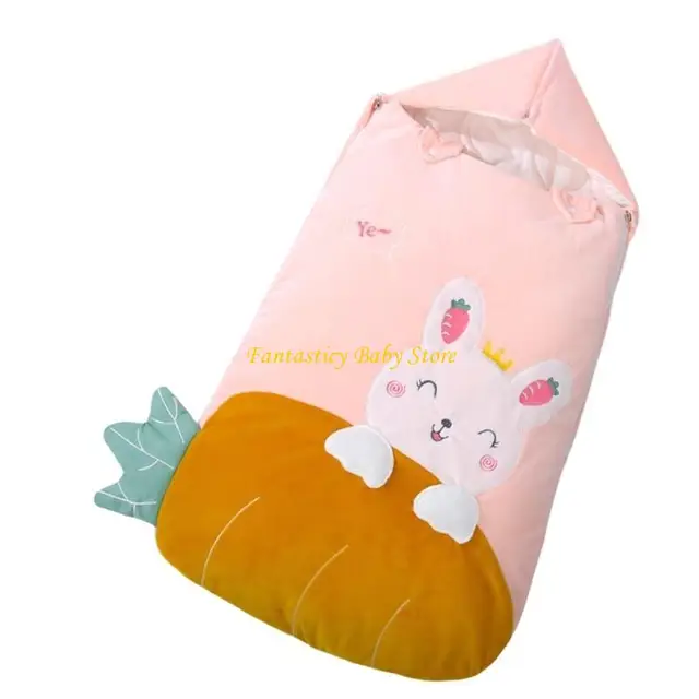 J6BE Toddler Sleeping Bag Cotton Wearable Blanket Lovely Pattern Infant Sleep Bag Easy Carrying for Safe Nighttime Comfort 5