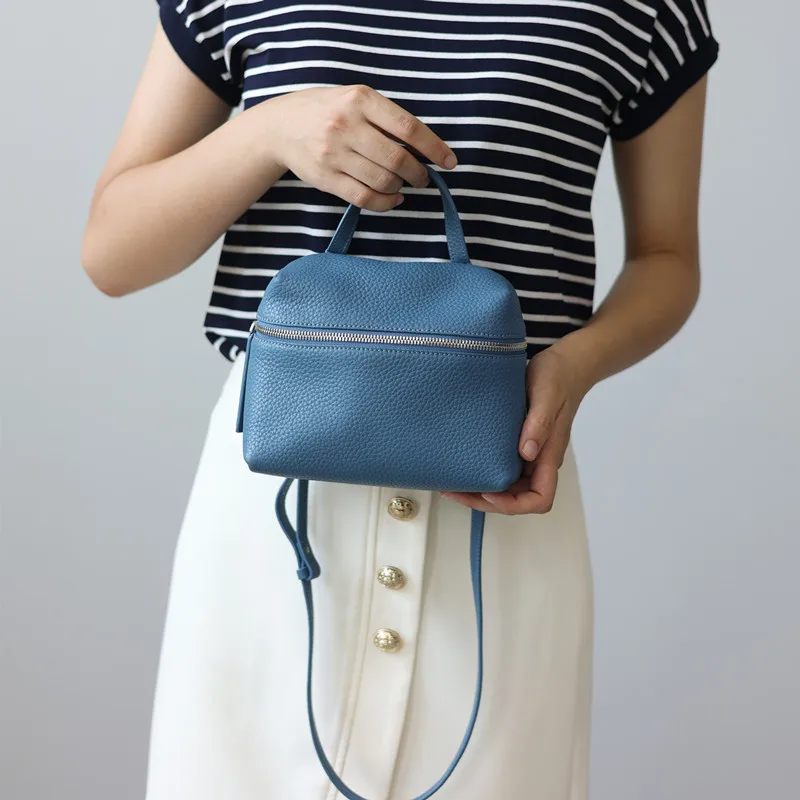 

Women's Genuine Leather Crossbody Small Bags Chic Messenger Purses Luxury Cowhide Shoulder Bag Mini Handbag