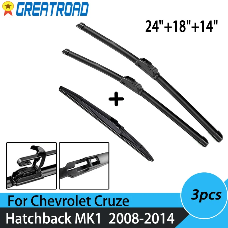 

Набор щёток стеклоочистителя для Chevrolet Cruze Hatchback MK1 2008 09 10 11 12-2014 24 дюйма 18 дюймов 14 дюймов