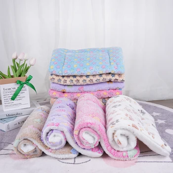 두꺼운 플란넬 담요 쿠션 세탁 가능 강아지 침대 액세서리, 중형 애완 동물 대형 바구니, 작은 매트, 따뜻한 소파 켄넬