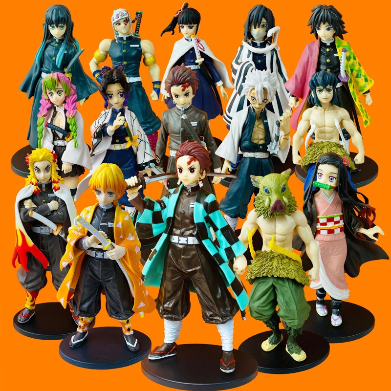 Demon Slayer Kimetsu No Yaiba Anime Collectible Action Figures Kamado  Tanjirou, Kamado Nezuko, Agatsuma Zenitsu, Kochou Shinobu, Kanroji Mitsuri