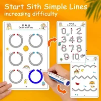 Magical Tracing Workbook Reusable Calligraphy Copybook Practice Drawing Book Toddler Learning Children Montessori Drawing Toy 2