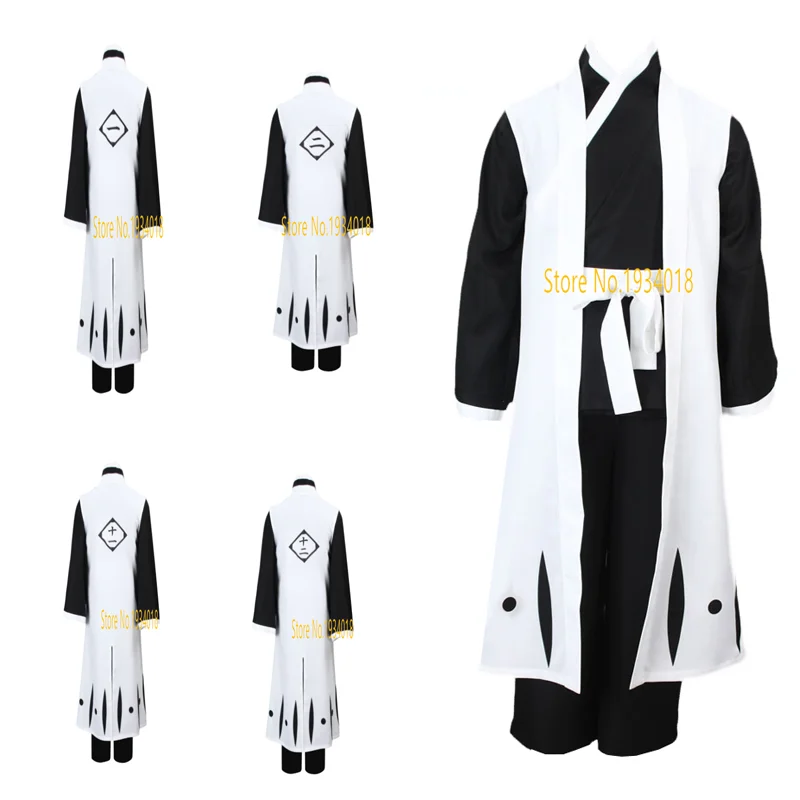 

Anime Bleach Hitsugaya Toushiro Captain of the 12th Division Kimono Cosplay Costumes Robes short sleeve；Tops；pants