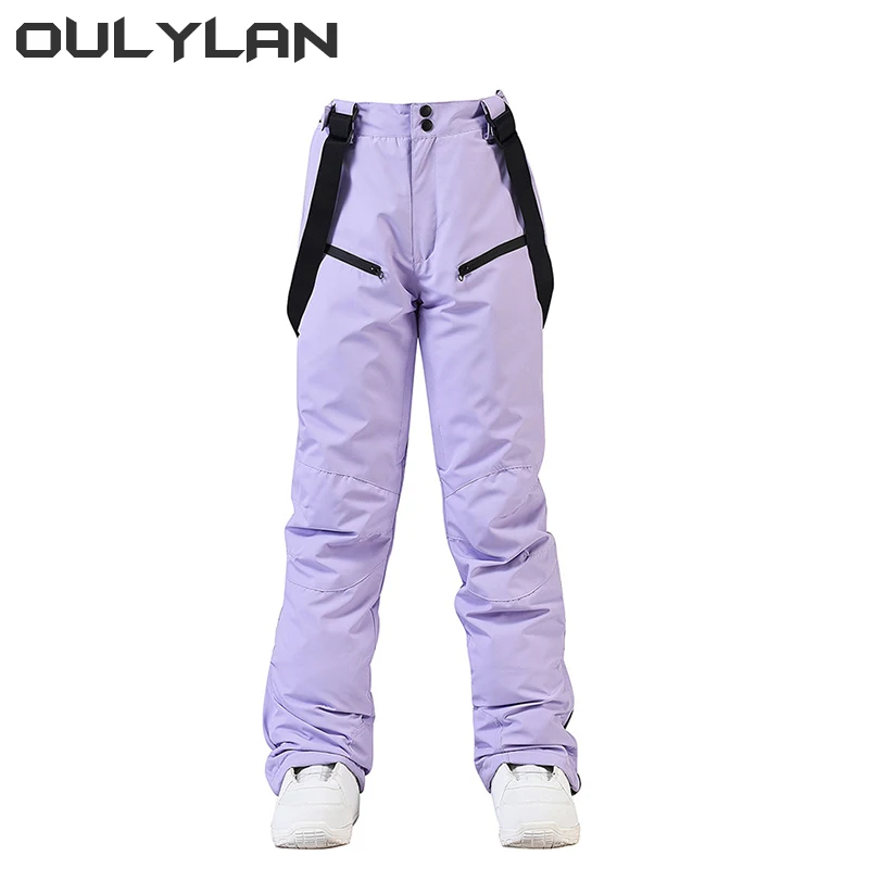 

Oulylan Ski Pants Women Winter Sport Outdoor Thickening Trousers Men Windproof Waterproof Warm Snowboard Trousers Sports Warm