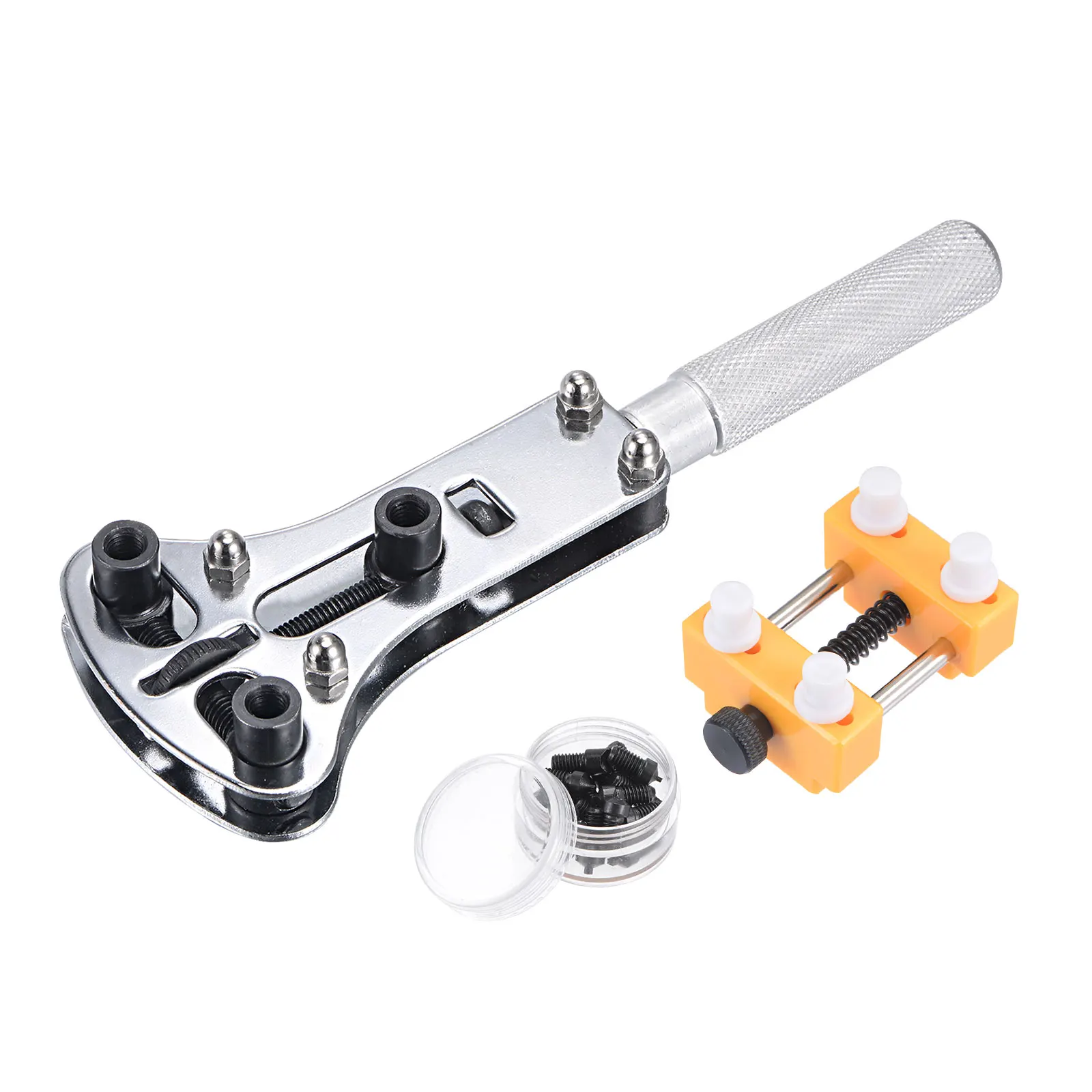 uxcell Watch Repair Tool Set,35mm Watch Back Cover Case Screw Wrench Opener with 18 Bits and 38mm Remover Holder