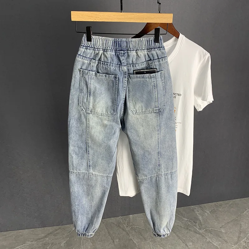 Men Jeans Mens Jeans Jeans Trousers Denim Trousers Cargo Pants Mens Casual Trousers Autumn Korean Harajuku Stretch Men's Slim Solid Denim Casual Pencil Pants baggy jeans cargo trousers men men jeans mens jeans jeans trousers denim trousers cargo pants mens casual trousers